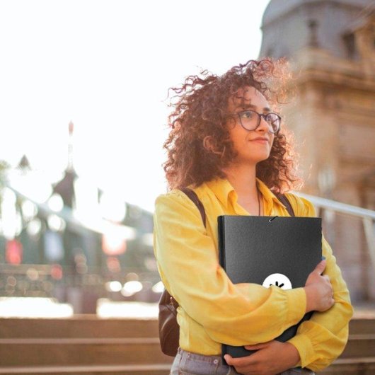 Cartella Scolastica A4 Antartik 3 Scomparti Chiusura Elastica Nero