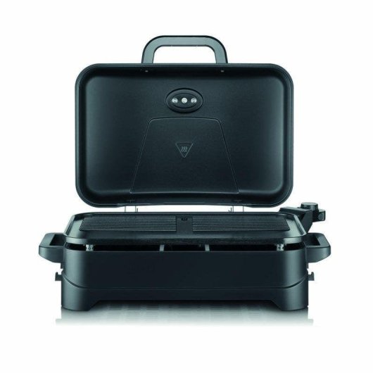 Barbacoa eléctrica Severin 8597 con tapa 2300W superficie 45x30cm revestimiento cerámico