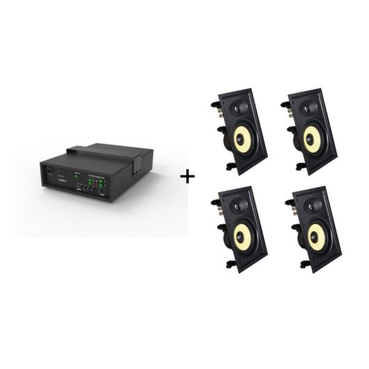 Altavoces Vivolink Subwoofer y 4 in-wall cableados 110W con control rotativo