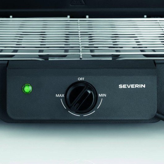 Barbacoa Eléctrica Severin 8594 con Soporte 2000W Parrilla Acero Inoxidable