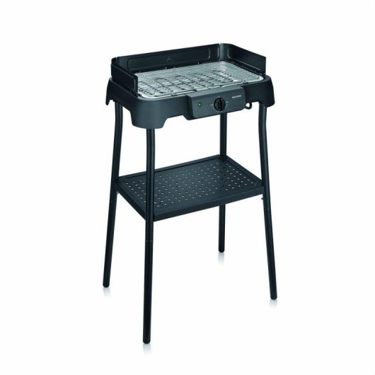 Barbacoa Eléctrica Severin 8594 con Soporte 2000W Parrilla Acero Inoxidable