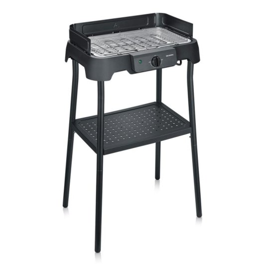 Barbacoa Eléctrica Severin 8594 con Soporte 2000W Parrilla Acero Inoxidable