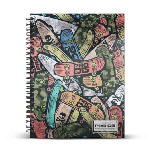Quaderno Spiral Prodg Skate Pile A5 120 Pagine Quadrettatura 5 mm 6 Fori
