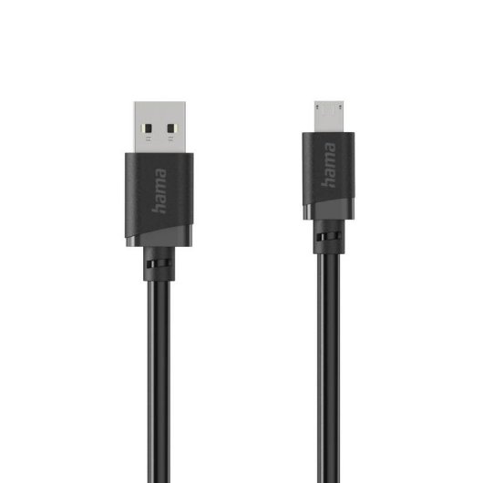 USB-Kabel Hama 2 m USB A an Micro-USB B USB 2.0 Schwarz