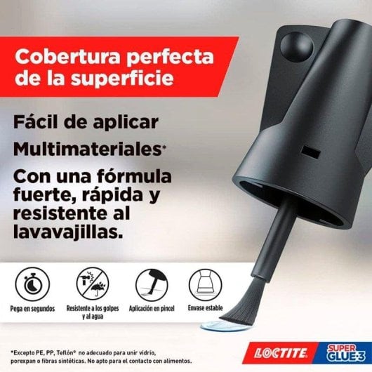 Pegamento Loctite Super Glue-3 Pincel 5g Instantáneo Multi-material