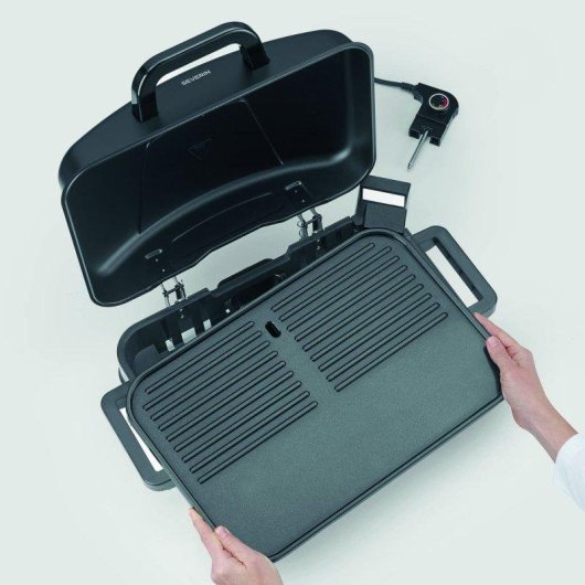 Barbacoa Eléctrica Severin 8598 2300W 45x30cm Cerámica con Tapa