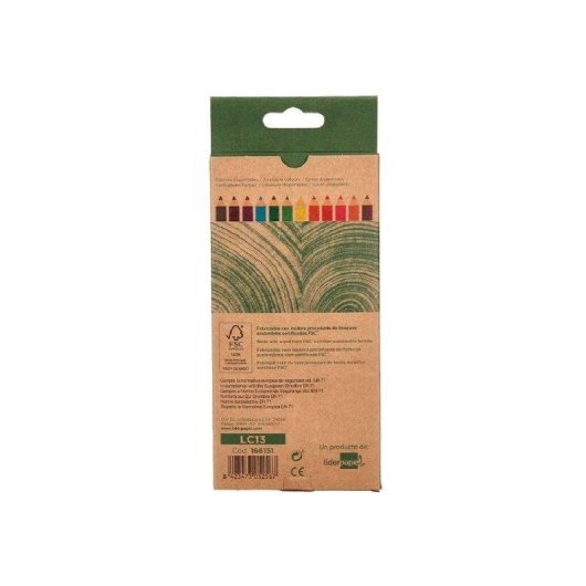 Matite 12 Colori Ecouse Liderpapel Scatola 12 Assortiti Certificato FSC