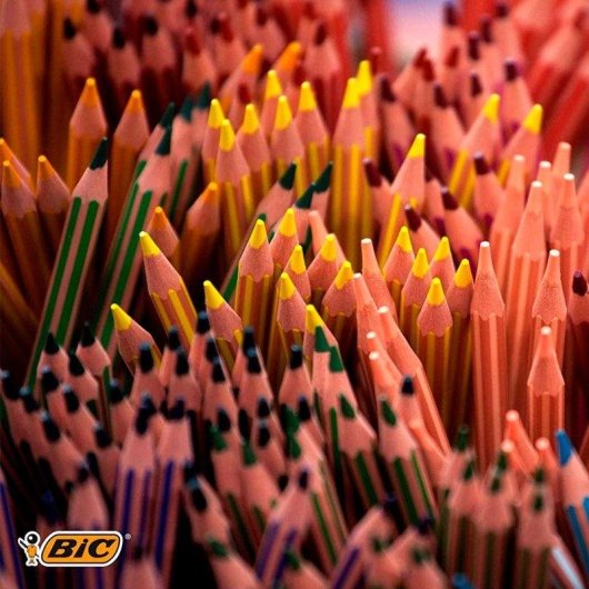 Matite Esagonali Bic Kids Evolution Stripes Scatola 12 Pezzi