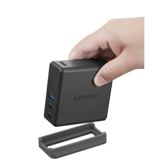 Basis fuer Laptops Lenovo USB-C 60W Schwarz-Grau HDMI 2.1 MicroSD