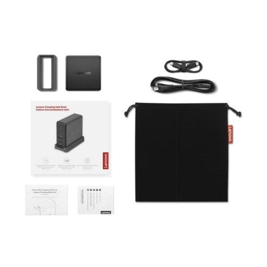 Basis fuer Laptops Lenovo USB-C 60W Schwarz-Grau HDMI 2.1 MicroSD