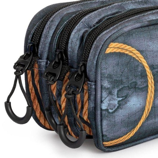 Estojo Escolar Karactermania One Piece Ropes Triplo Cremalheiras Cinzento