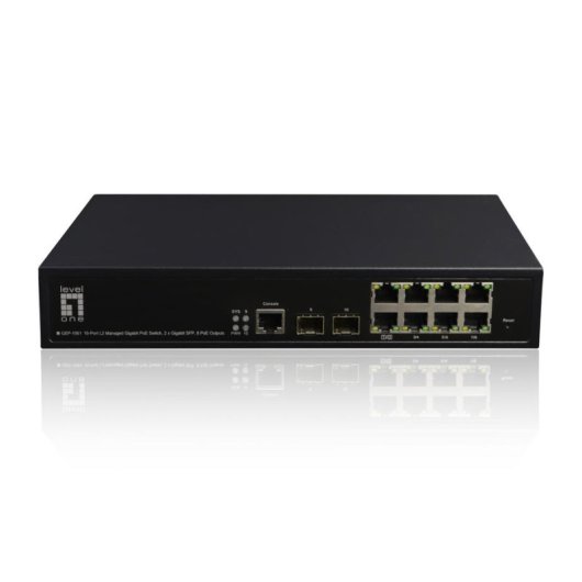 Conmutador LevelOne GEP-1061 Gestionado L2 8 Puertos Gigabit PoE Montaje Rack