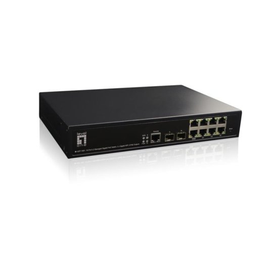 Conmutador LevelOne GEP-1061 Gestionado L2 8 Puertos Gigabit PoE Montaje Rack