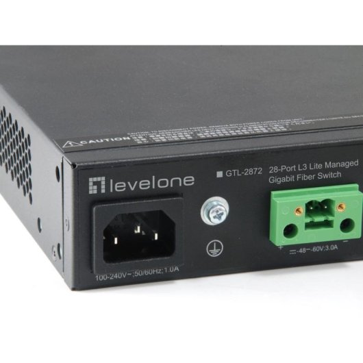 Comutador LevelOne GTL-2872 Gestido L3 128 Gbit/s Montagem em Rack