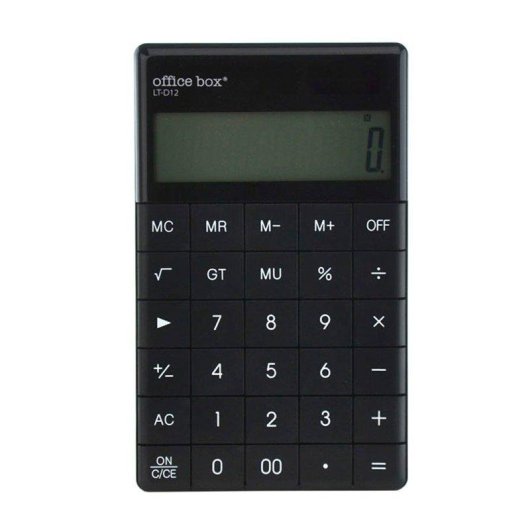 Calculadora de Sobremesa Officebox 12 Dígitos con Pie Plegable Negro