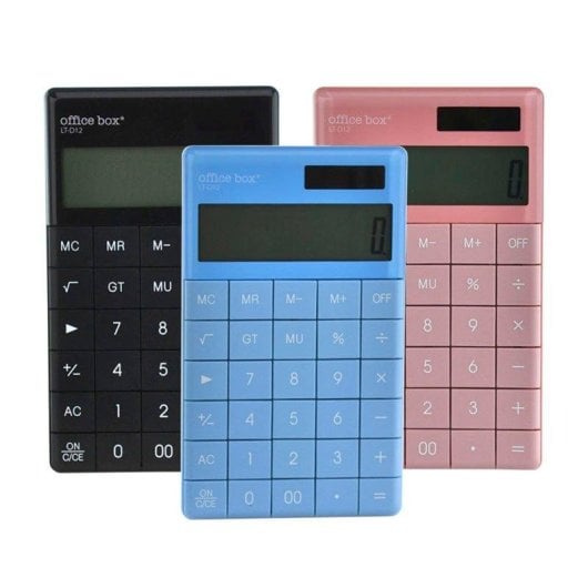 Calculadora de Sobremesa Officebox 12 Dígitos con Pie Plegable Negro