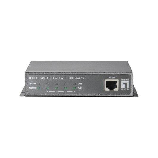Switch Gigabit Ethernet PoE LevelOne 8 Ports 61.6W 802.3af