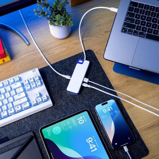 Base USB-C Targus HyperDrive 100W Bianco 5 Gbit/s