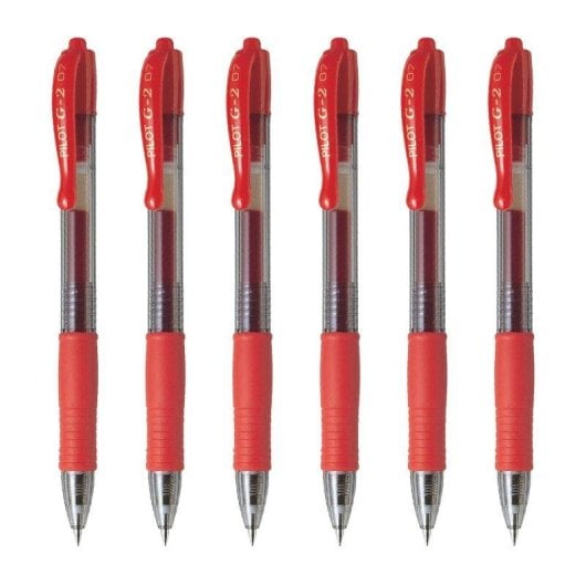 Penna Pilot G-2 0.7 mm Rossa Set di 6