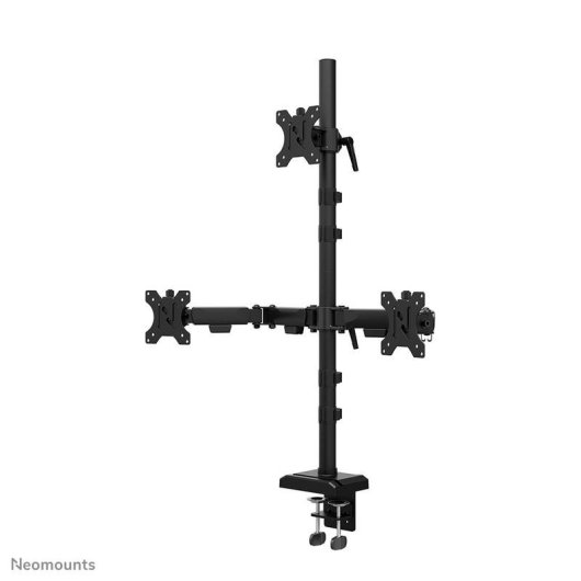 Neomounts DS60-600BL2-1 Supporto Monitor Triplo Scrivania 10 a 32" VESA 75x75 a 100x100 Max 9Kg
