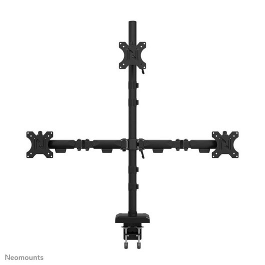 Neomounts DS60-600BL2-1 Supporto Monitor Triplo Scrivania 10 a 32" VESA 75x75 a 100x100 Max 9Kg