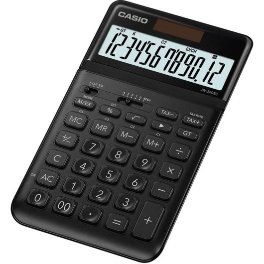 Calculadora de Escritorio Casio JW-200SC-BK 12 Dígitos Batería/Solar Negra