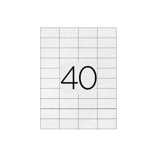 Etiquetas Adhesivas Q-Connect A4 40 Etiquetas 52,5x29,7 mm Blanco