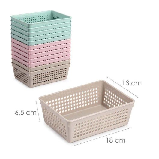 Bandejas Organizadoras Plastic Forte Multiusos Rosa Juego de 2