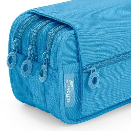 Borsa Triple Officebox Colepack Eco Azzurro Chiaro con Materiale Scolastico Incluso