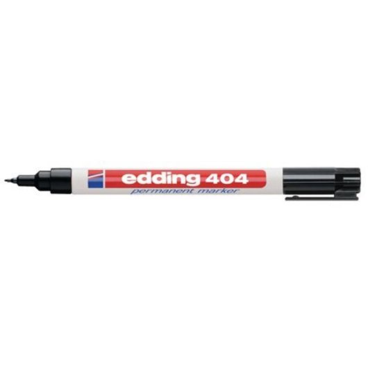 Marqueur permanent Edding 404 Punta Redonda Noir Blanc Plastique