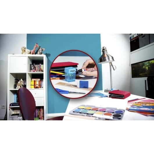 Marqueur permanent Edding 404 Punta Redonda Noir Blanc Plastique
