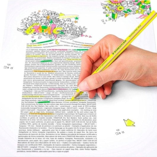 Staedtler Textsurfer - Set di 4 Matite in Legno Marcatori Fluorescenti a Secco