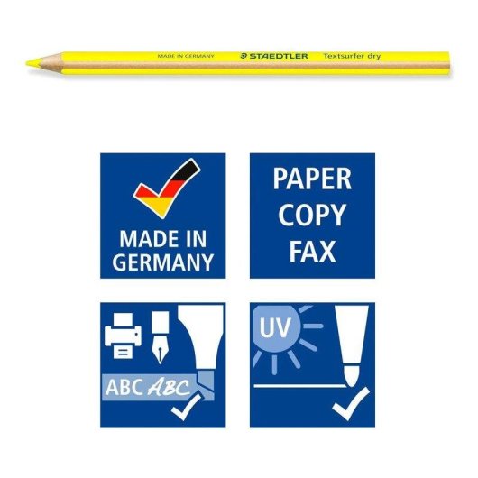 Staedtler Textsurfer - Set di 4 Matite in Legno Marcatori Fluorescenti a Secco