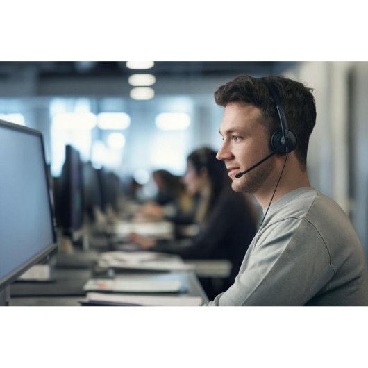 Auriculares Epos IMPACT 100 com cabo USB-C/A com cancelamento de ruído preto