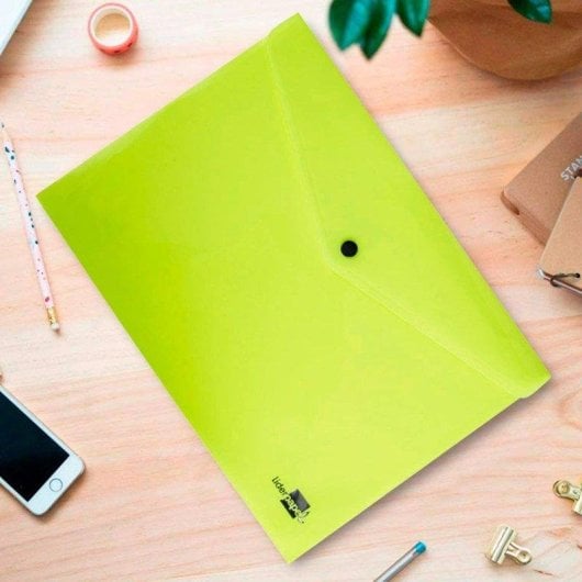 Cartella Dossier Liderpapel Con Broccio Polipropilene Din A4 50 Fogli Giallo Fluorescente