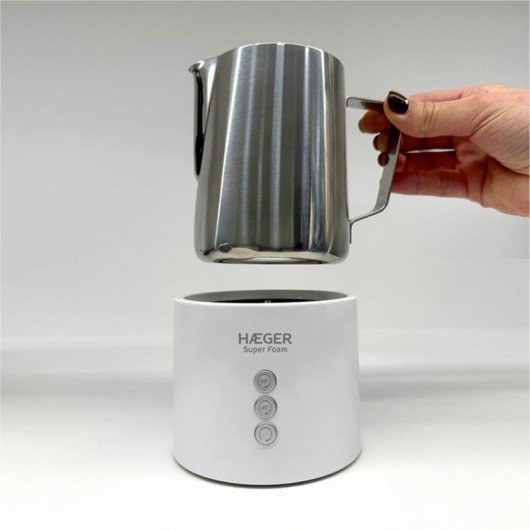 Espumateur de lait Haeger Super Foam 600W 0,6L Blanc Acier inoxydable
