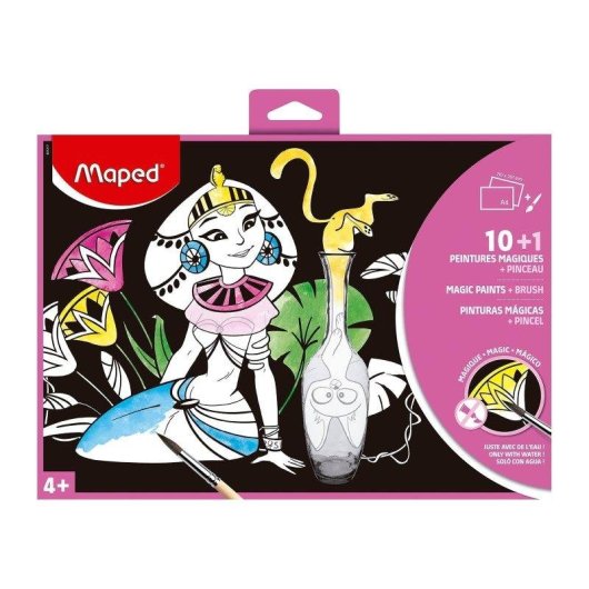 Set Maped 10 Láminas Mágicas Para Colorear Con Agua Incluye Pincel Rosa