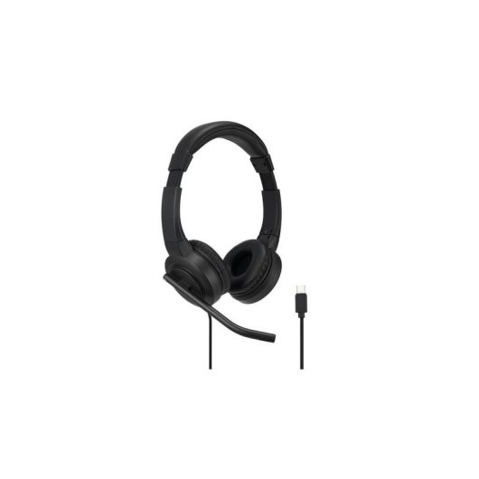 Auriculares Kensington H1000 com cabo USB-C com cancelamento de ruído e microfone profissional preto