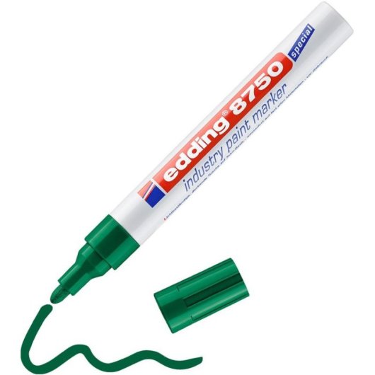 Marcador Permanente Edding 8750 Punta Redonda Verde Aluminio 2-4 mm