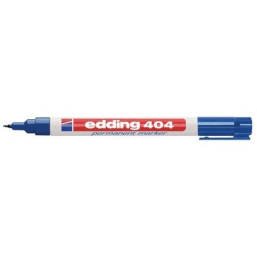 Permanentmarker Edding 404 Rundspitze Blau Weiß Kunststoff
