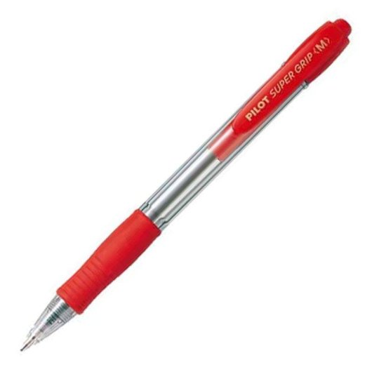 Penna Pilot Super Grip Rossa a Sfera Media