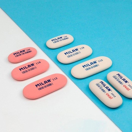 Caja de 24 Gomas de Borrar Milan Miga de Pan Oval 124