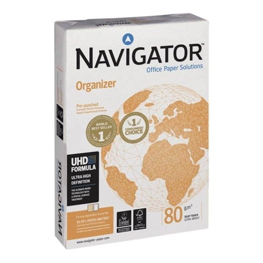 Carta Navigator Nav-80-4t A4 80g 500 Fogli 4 Perforazioni
