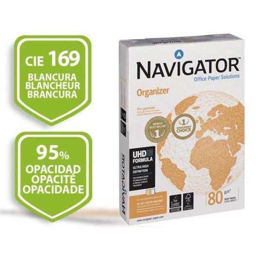 Carta Navigator Nav-80-4t A4 80g 500 Fogli 4 Perforazioni