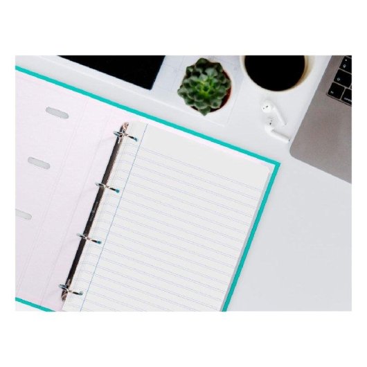 Ricambio A4 Liderpapel 100 Fogli 60g/m2 Pauta 5ª 2.5mm 4 Fori