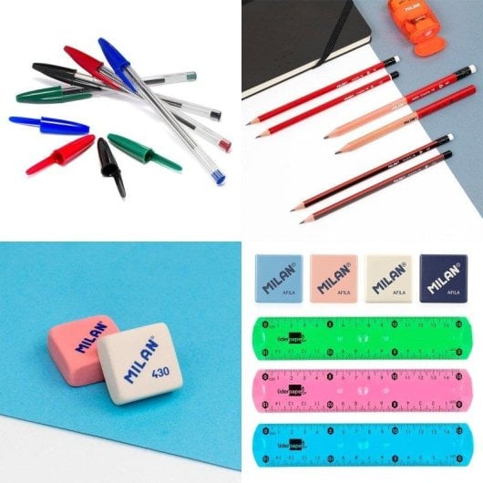 Estuche Escolar Triple Grafoplás BitsBobs con Material Incluido Azul Soft