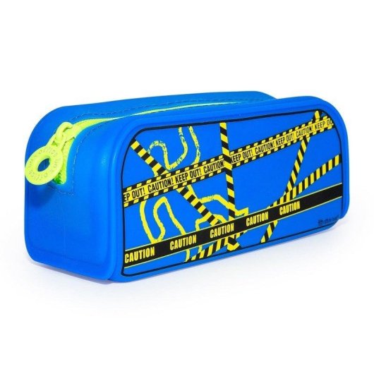 Astuccio Scolastico Office Box Caution in Silicone Morbido