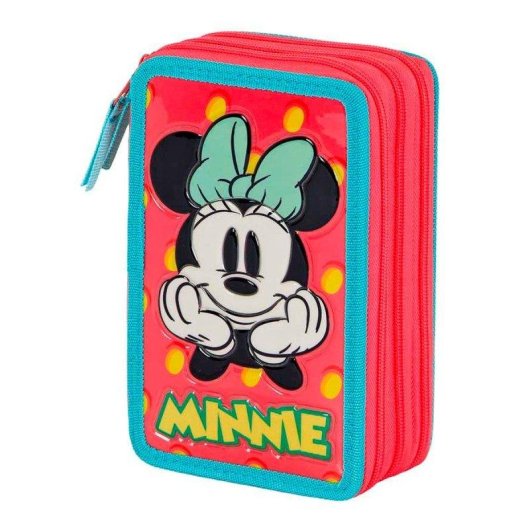Estuche de Lapis Triplo Karactermania Disney Minnie Mouse 44 Peças