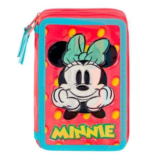 Estuche de Lapis Triplo Karactermania Disney Minnie Mouse 44 Peças