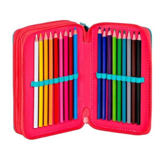Estuche de Lapis Triplo Karactermania Disney Minnie Mouse 44 Peças